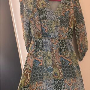 Multicolor Patchwork Dress